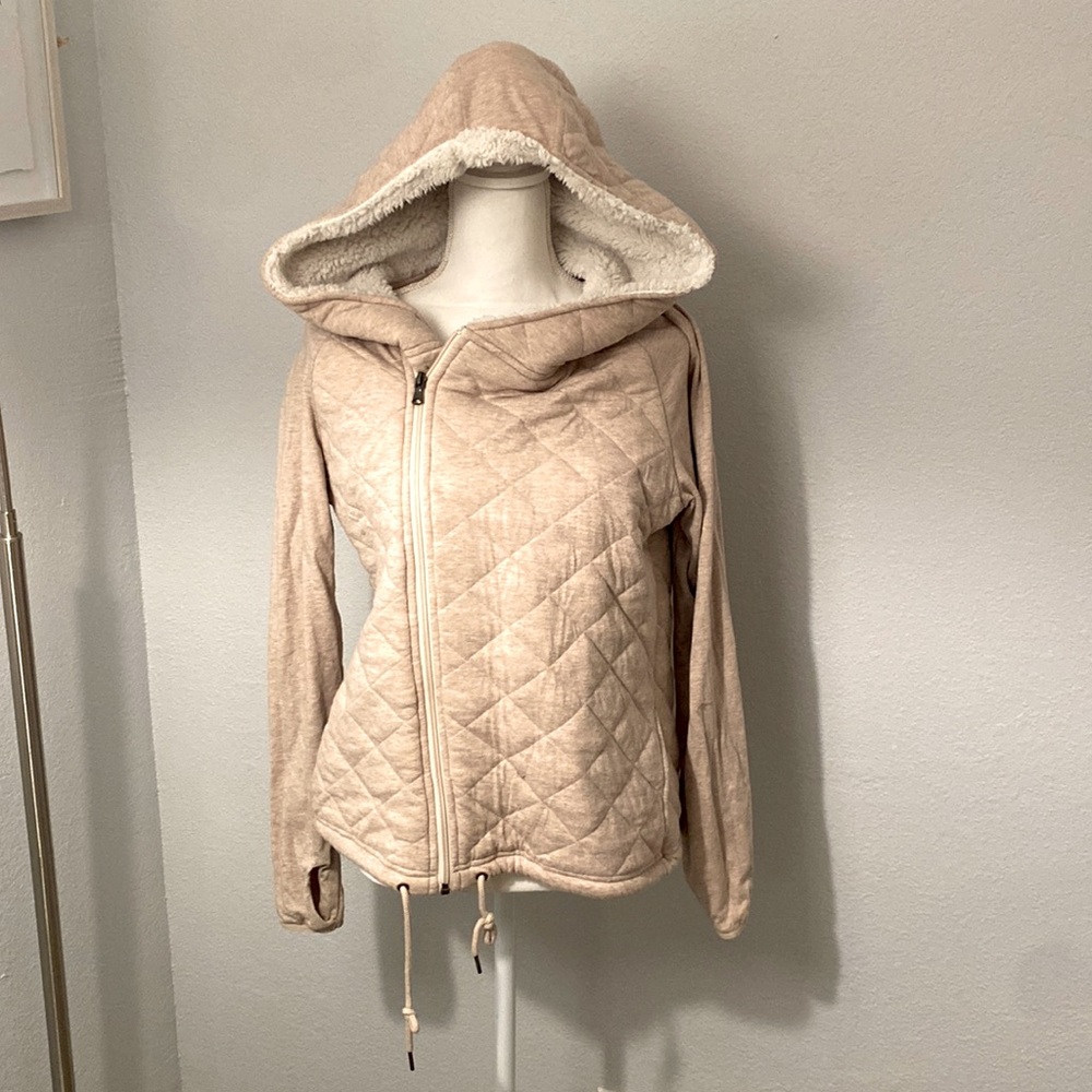 Ugh zip up sweater with fleece hood